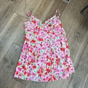 MORGAN TAYLOR INTIMATES | floral wrap front chemise, size medium
